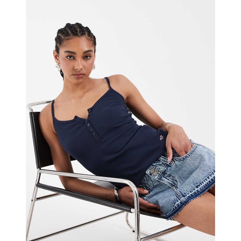 Hollister henley cami in navy
