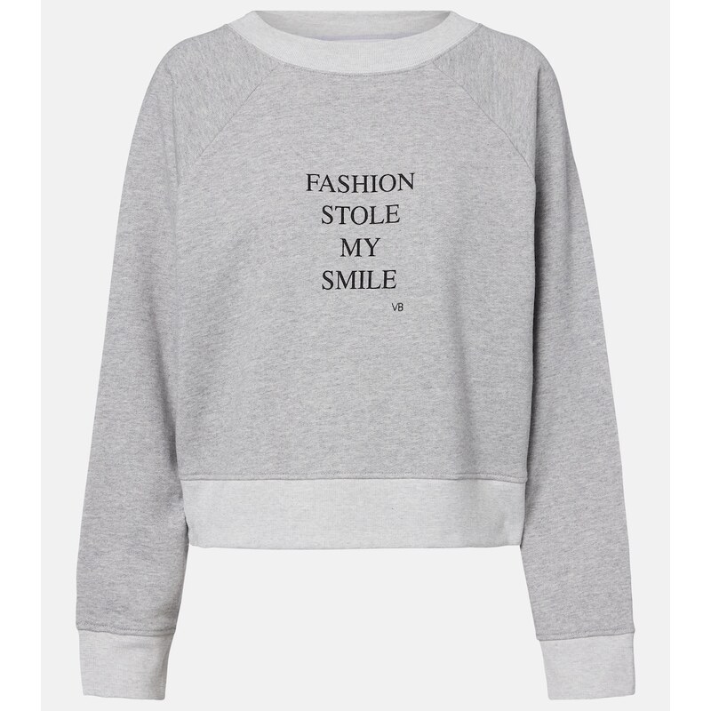Victoria Beckham Printed cotton-blend jersey sweatshirt