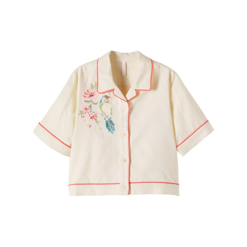 Zimmermann Kids Aster embroidered cotton shirt