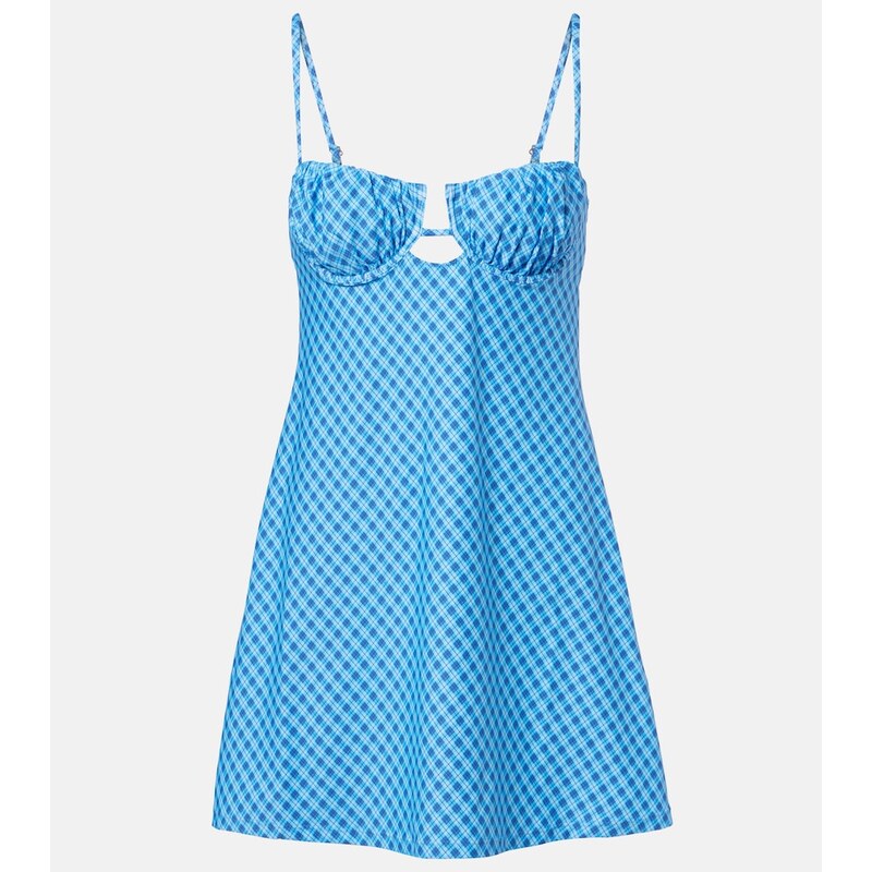 Montce Petal plaid minidress