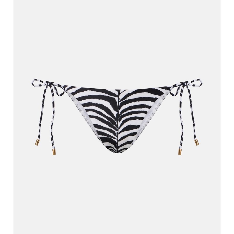 ViX Paula Hermanny Tie Side zebra-print bikini bottoms