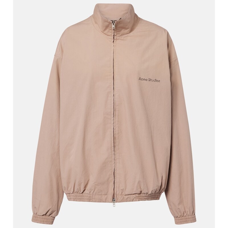 Dámský bomber z bavlněného poplinu v barvě Mushroom Beige