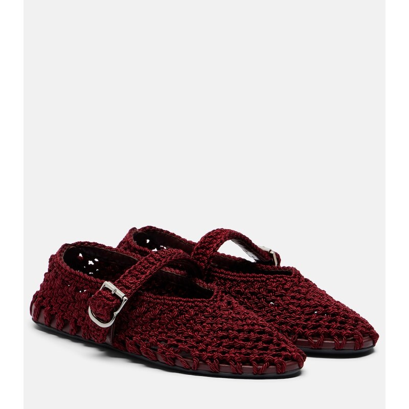 Alaia AlaÃ¯a Woven ballet flats
