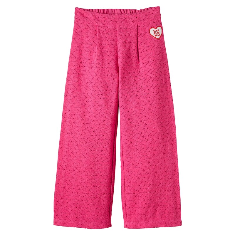 Mini Rodini Crochet cotton wide-leg pants