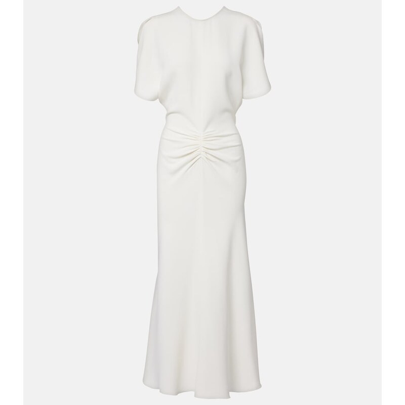 Victoria Beckham Bela gathered cady midi dress