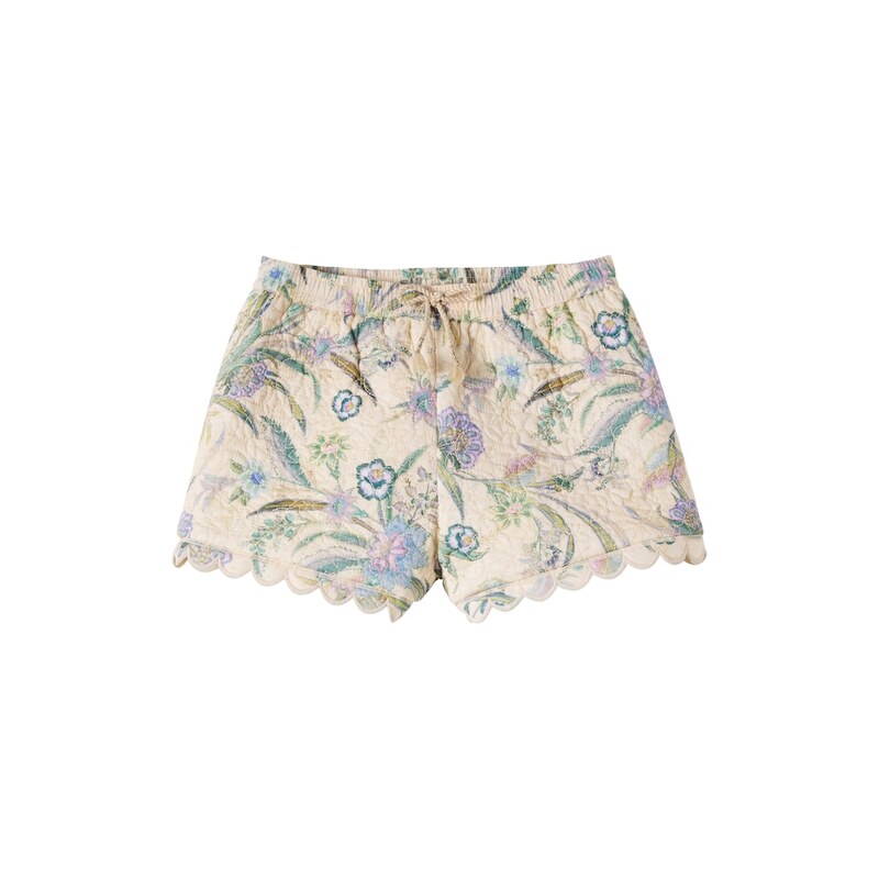 Zimmermann Kids Indra floral scalloped cotton shorts