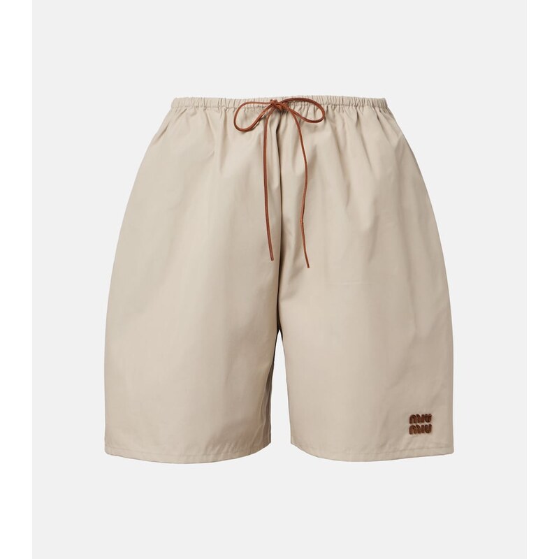 Miu Miu Cotton-blend Bermuda shorts
