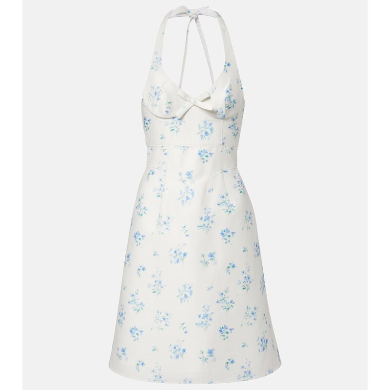 Shushu/Tong Floral halterneck cotton minidress