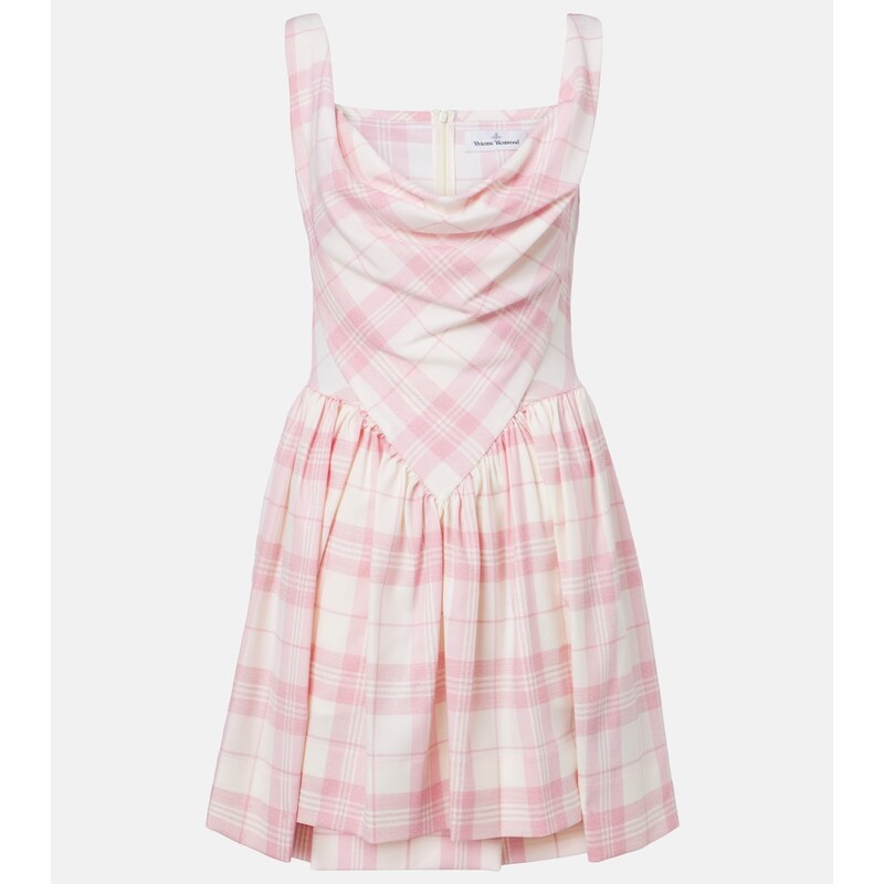 Vivienne Westwood Sunday checked wool-blend minidress