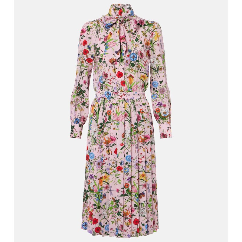 Gucci Gucci Flora silk shirt dress