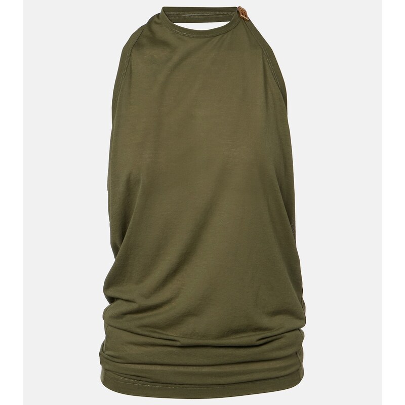 Balenciaga Draped cotton-blend top