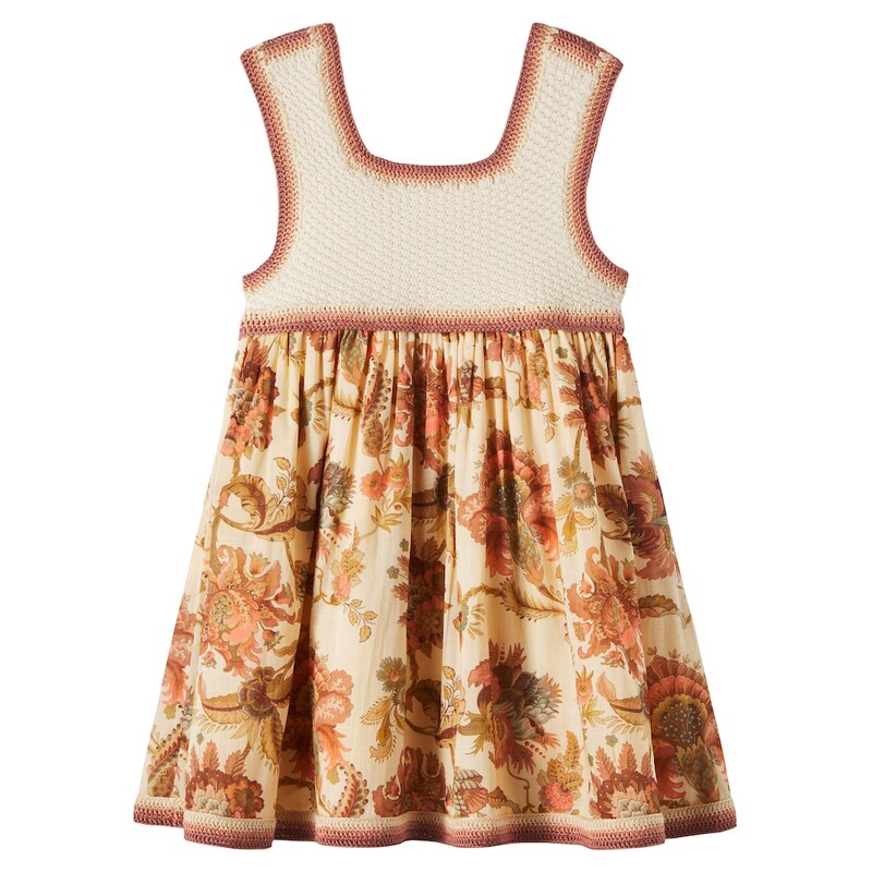 Zimmermann Kids Aster crochet paisley cotton-blend dress