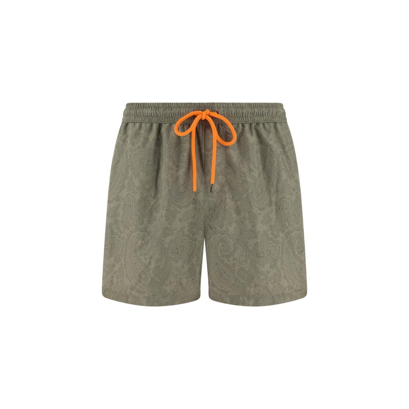 Boggi Milano Plavecké šortky khaki / olivová