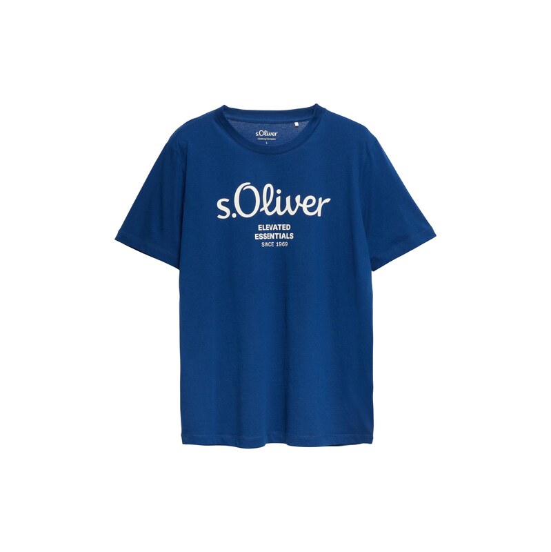 s.Oliver Tričko enciánová modrá / bílá