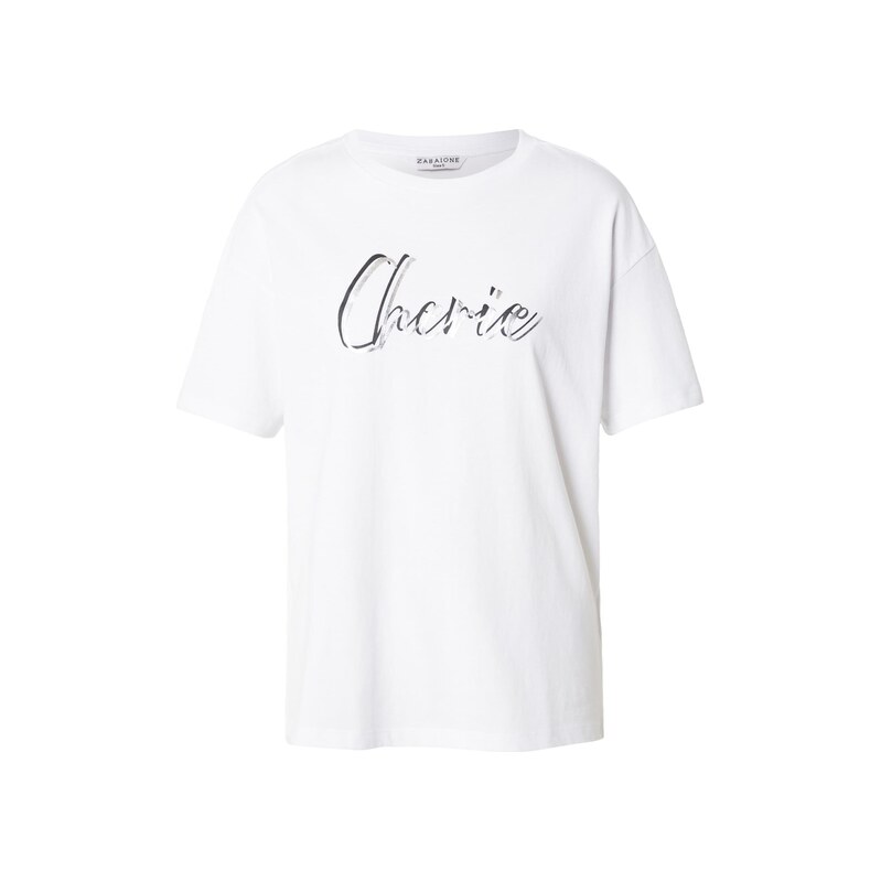 ZABAIONE Tričko Ch44erie černá / stříbrná / bílá