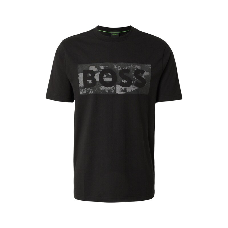 BOSS Tričko 'Globe' antracitová / tmavě šedá / černá