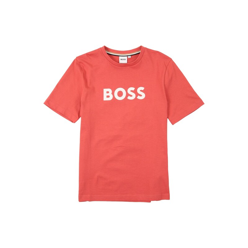 BOSS Tričko červená / bílá
