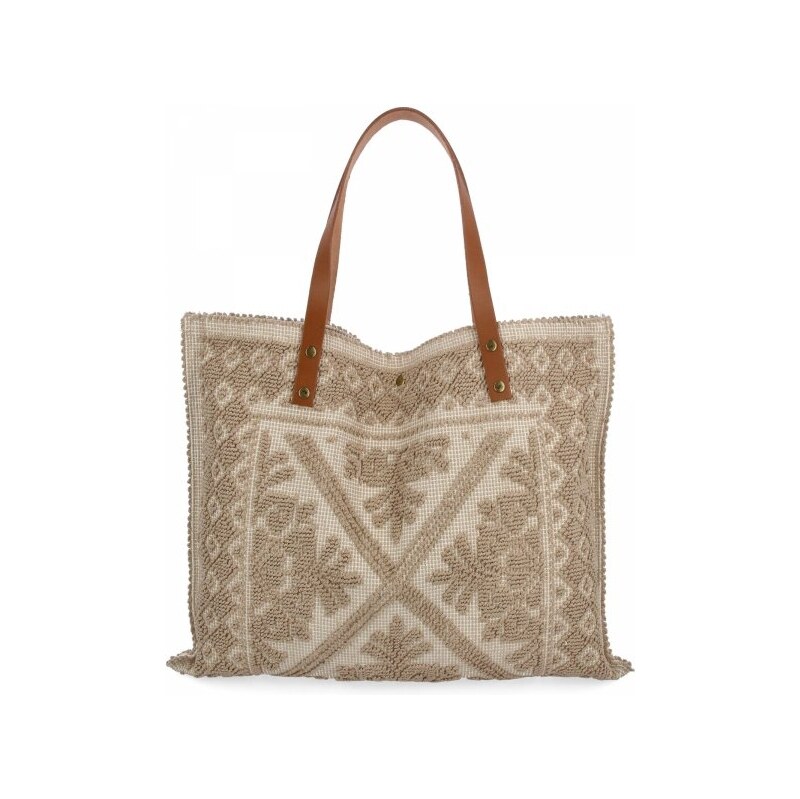 Dámská kabelka shopper bag Vittoria Gotti tmavě béžová 5887 115605092