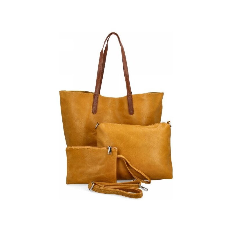 Dámská kabelka shopper bag Herisson žlutá H8805