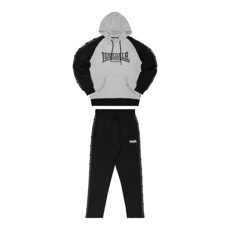 LONSDALE Joggingová souprava Holburn šedá / černá