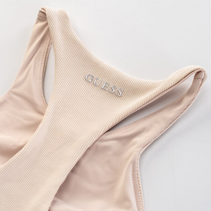 Dámské Tílko GUESS NAT RIB BRA TANK V6RP09KD932-G1CM – Béžová