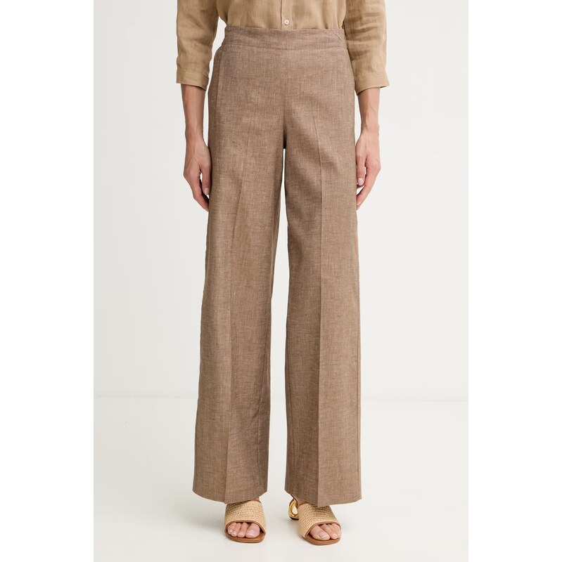 Marella regular fit kalhoty dámské se lnem Emme by Marella 115605521