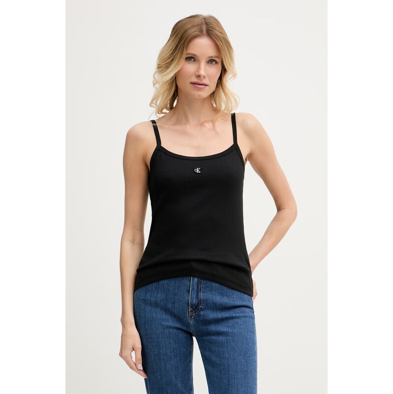Calvin Klein Jeans top dámský bavlněný s elastanem 115605565