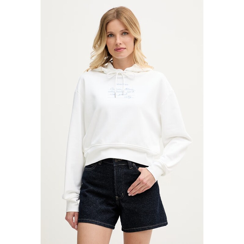Calvin Klein Jeans mikina s kapucí dámská bavlněná 115605575