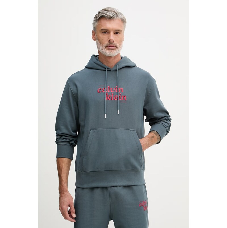Calvin Klein Jeans mikina s kapucí pánská s bavlnou