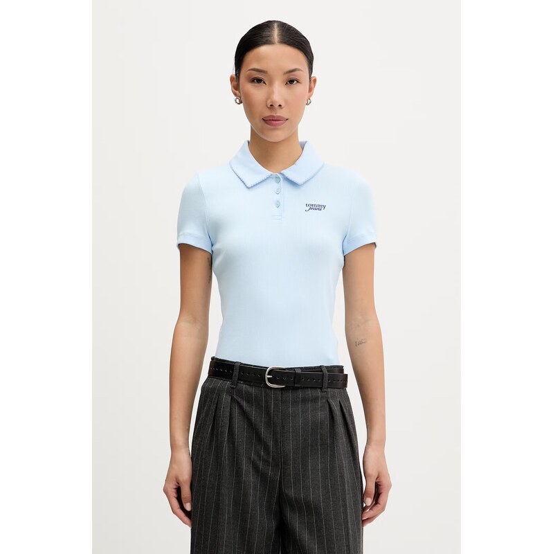 Tommy Jeans polo dámské bavlněné s elastanem 115605449