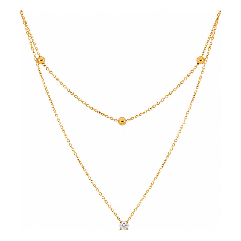 Victoria Filippi Stainless Steel Dvojitý náhrdelník Fosca Gold - 115604751