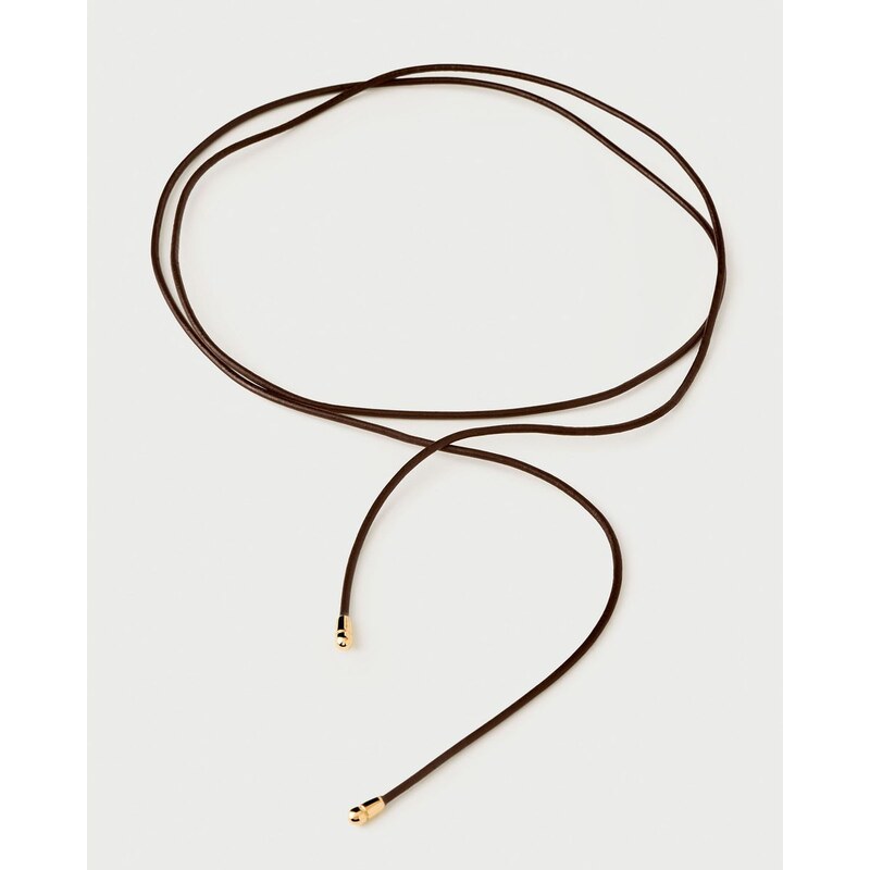 PDPAOLA Kožený náhrdelník MOKA CORD 115608218