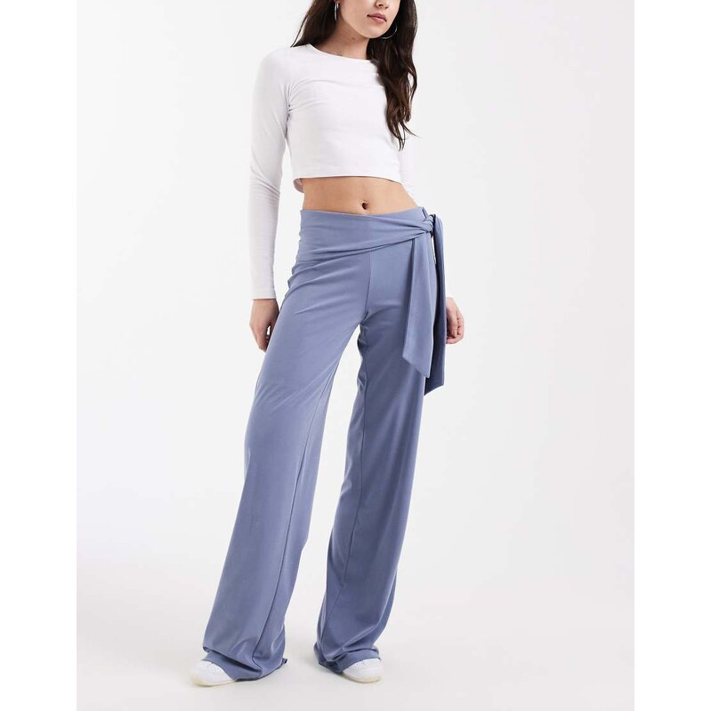 Cotton On honey tie trouser in weathered blue