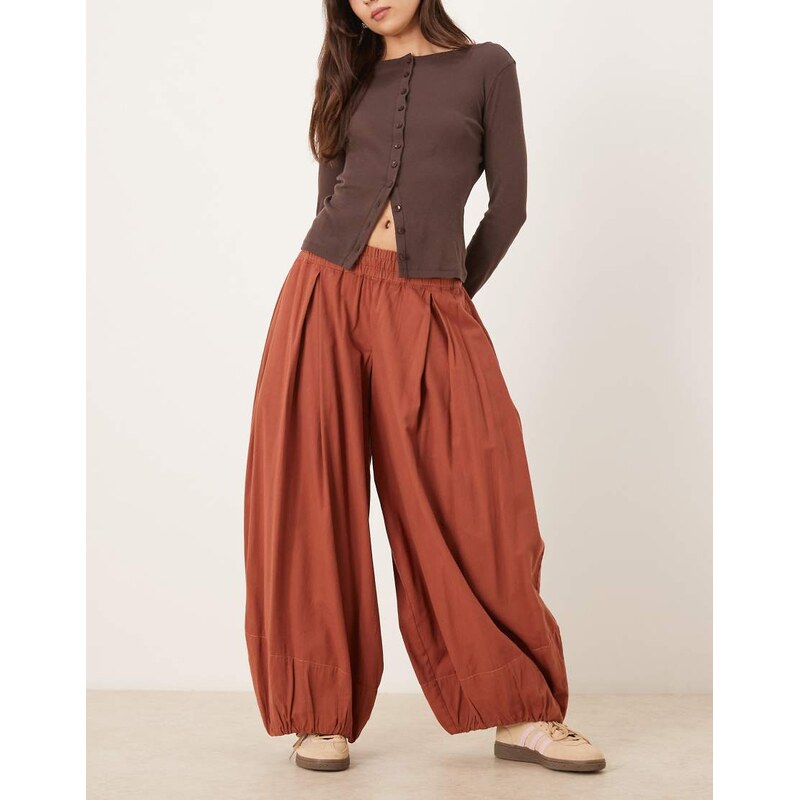 Free People moonflower balloon pant in burnt orange-Brown