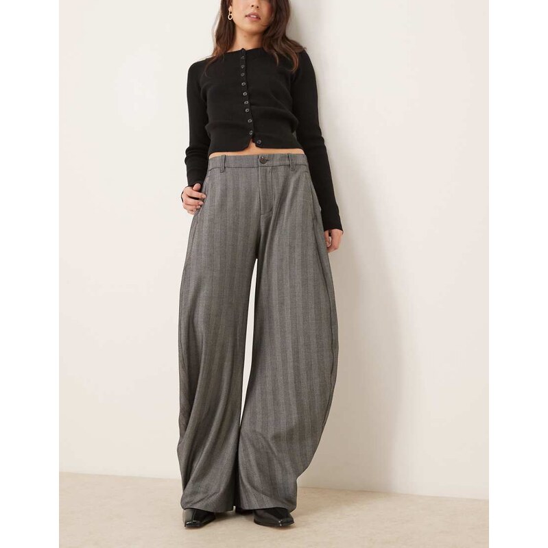 Free People spotlight striped trouser in grey combo 115609911