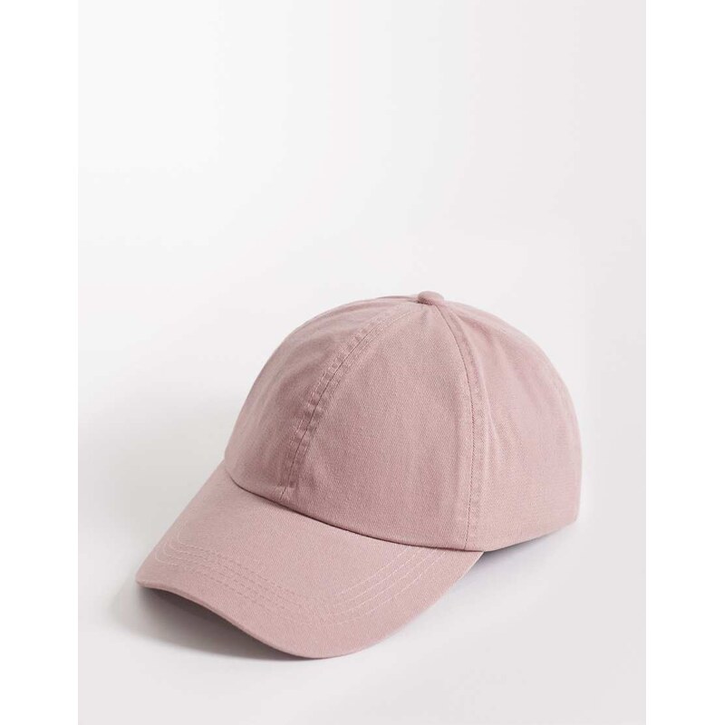 ASOS DESIGN baseball cap in washed pink