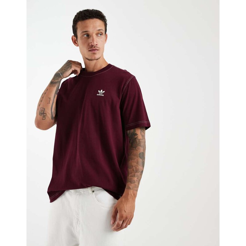 adidas Originals trefoil essentials contrast stitch t-shirt in