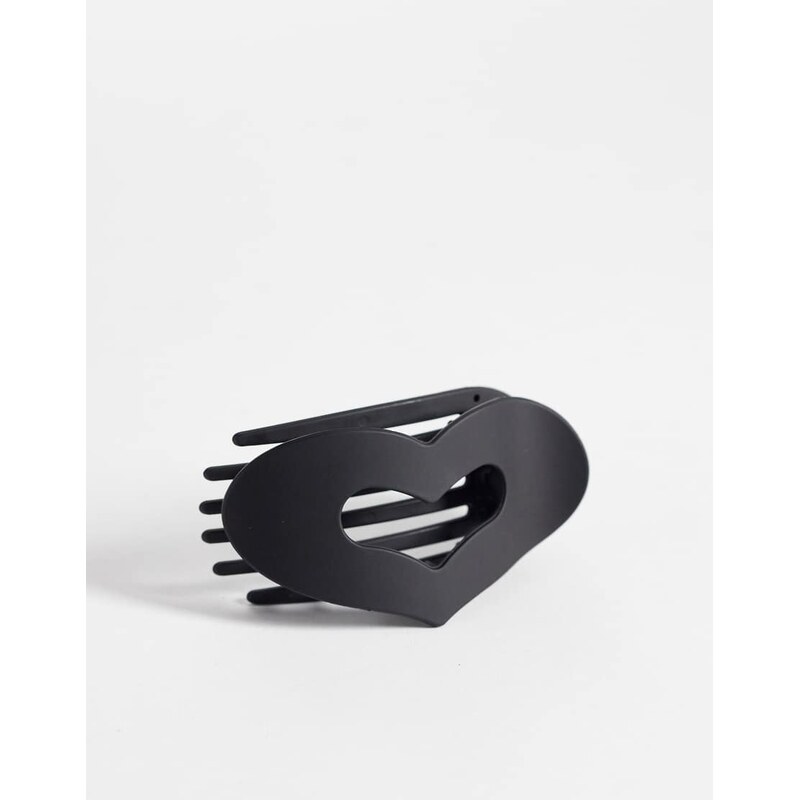 Vero Moda heart claw hair clip in black 115610180