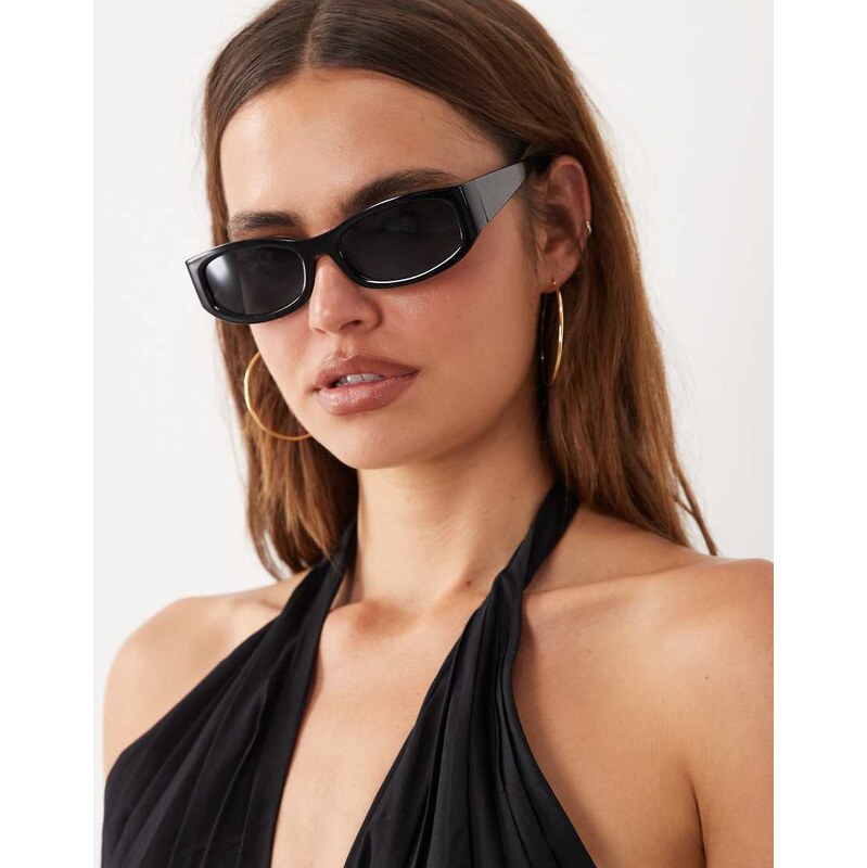 Mango starring Hailey Bieber square sunglasses in black 115610352