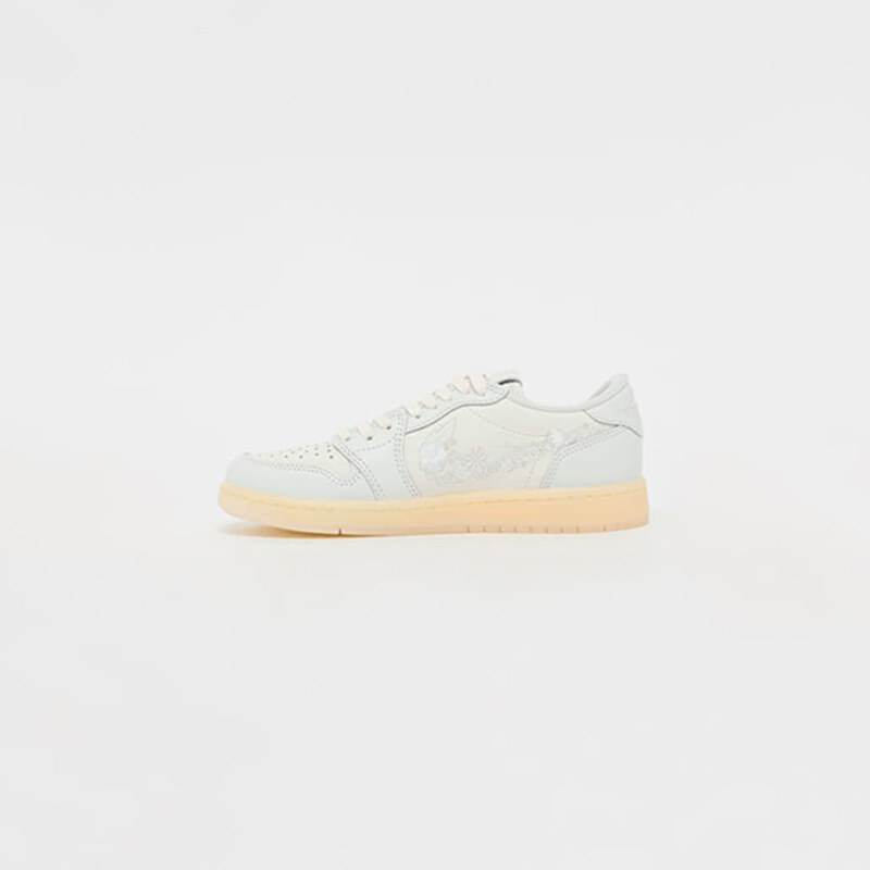 Air Jordan 1 Retro Low OG Floral Swoosh Sail/ Off White-Coconut