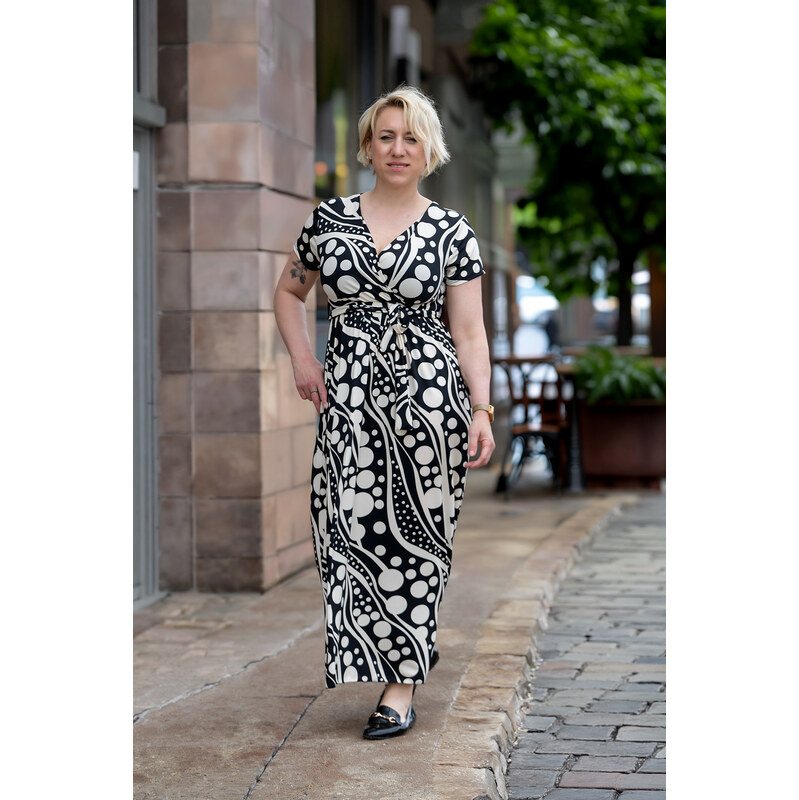 Italy fashion Vzorované šaty DILEMA Barva: Bubliny, Velikost: UNI: M 115740209