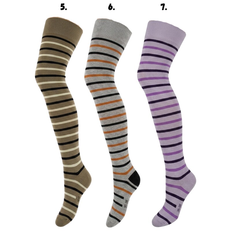 Dámské pruhované nadkolenky Aura.Via 61139197