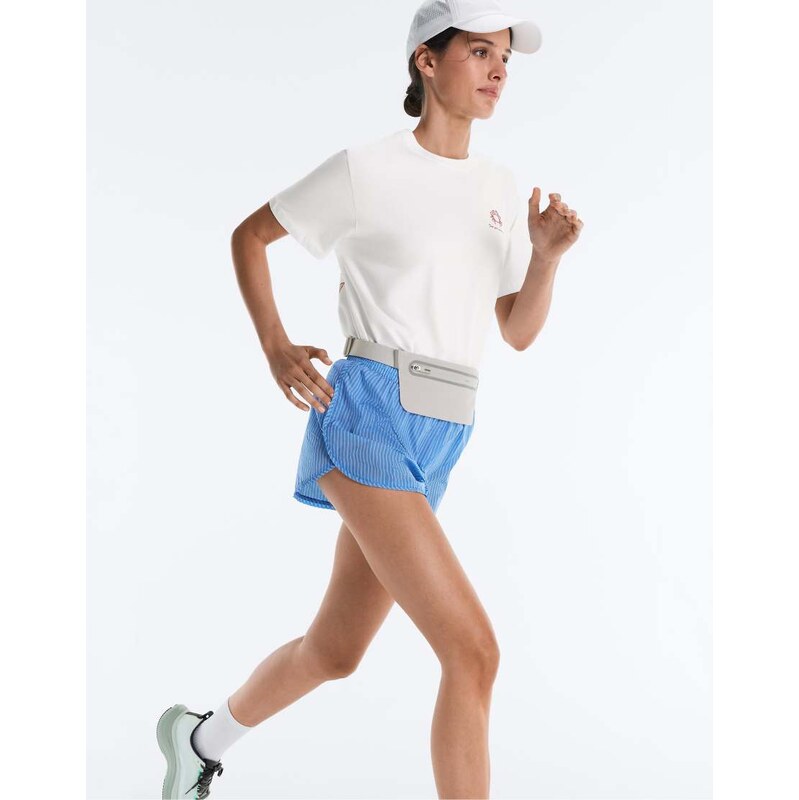 OYSHO Striped technical shorts in blue 115614841