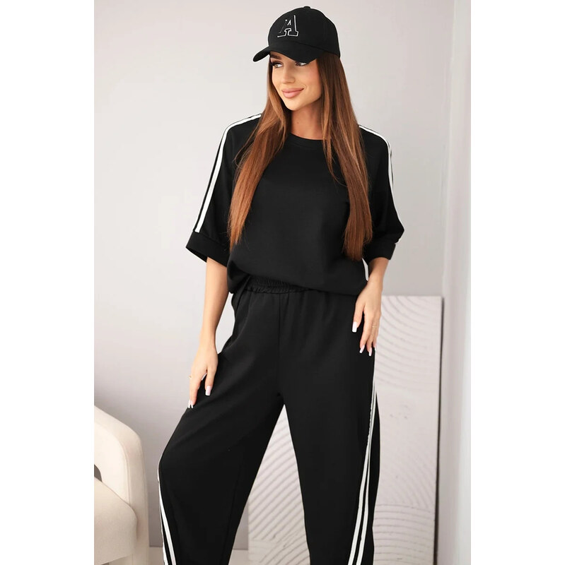 K-Fashion Dámský máslově měkký viskózový komplet mikina a kalhoty s 115613155