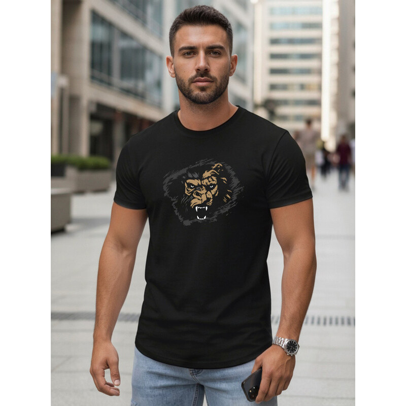Koszulka męska z nadrukiem czarna model 22161358 - FashionStreet