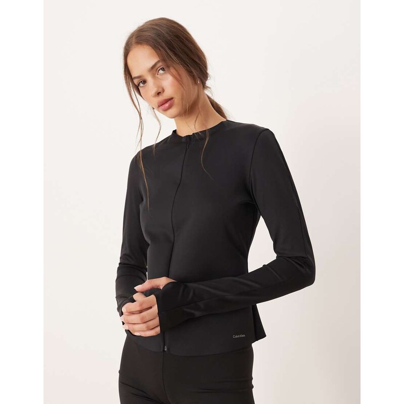Calvin Klein Jeans base layer long sleeve top in black