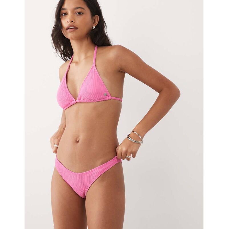 Billabong high rise bikini bottom in hot pink 115614561