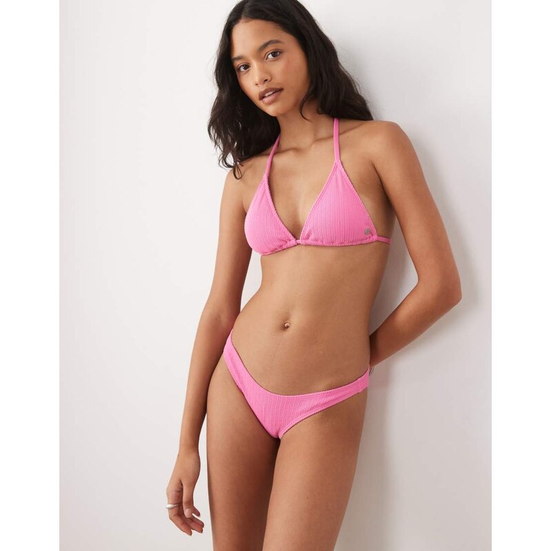 Billabong triangle bikini top in hot pink 115614562