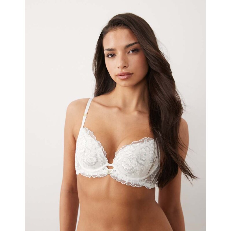 Ann Summers Endless Attraction Padded Plunge bra in Ivory-White 115614614