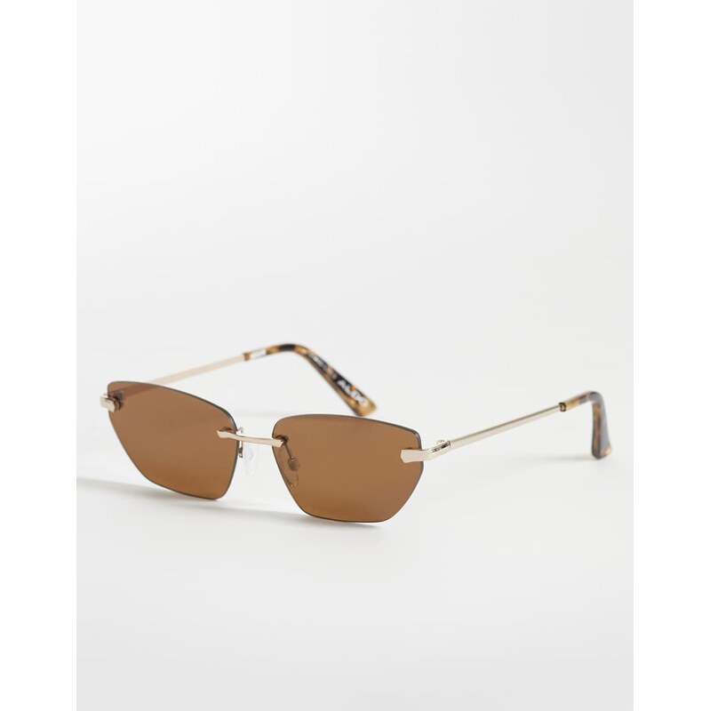 ALDO luhna rimless slim sunglasses in gold 115614649